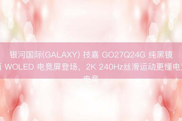 银河国际(GALAXY) 技嘉 GO27Q24G 纯黑镜面 WOLED 电竞屏登场，2K 240Hz丝滑运动更懂电竞
