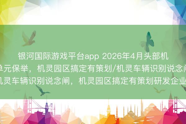 银河国际游戏平台app 2026年4月头部机灵园区搞定有策划实施单元保举，机灵园区搞定有策划/机灵车辆识别说念闸，机灵园区搞定有策划研发企业哪个好