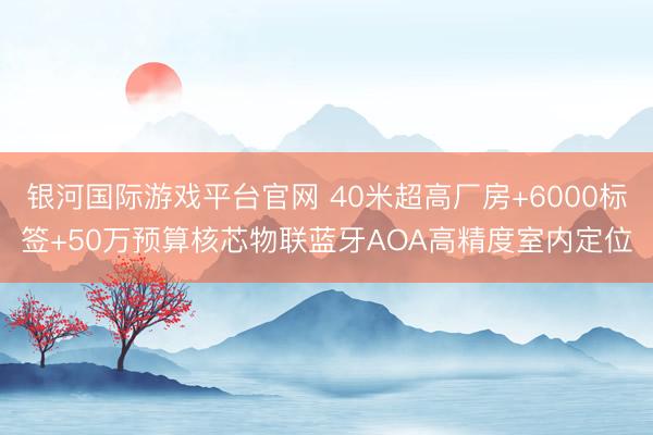 银河国际游戏平台官网 40米超高厂房+6000标签+50万预算核芯物联蓝牙AOA高精度室内定位