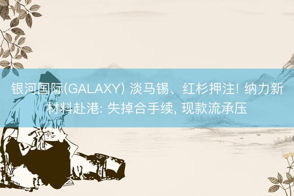 银河国际(GALAXY) 淡马锡、红杉押注! 纳力新材料赴港: 失掉合手续， 现款流承压