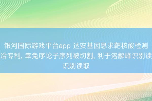 银河国际游戏平台app 达安基因恳求靶核酸检测接洽专利, 幸免序论子序列被切割, 利于溶解峰识别读取